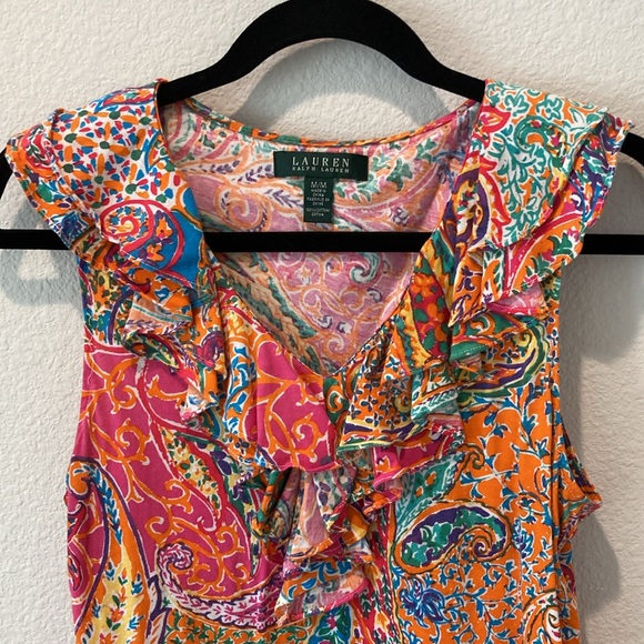 Lauren Ralph Lauren Multicolor Ruffle Blouse - Picture 3 of 4